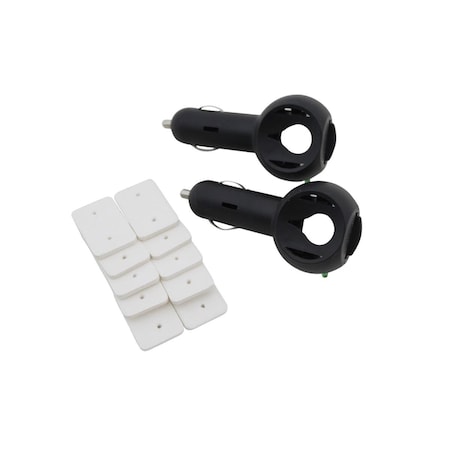 Ecogecko Car Scenter Electric Aroma Oil Diffuser Essential with 5 Refill Pads, 2PK 75201-Black-2PK-NoOil