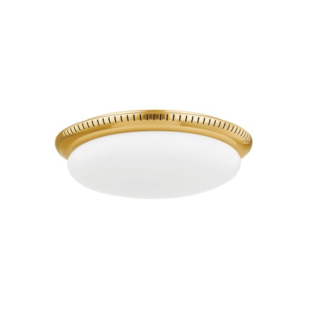 Hudson Valley Lighting North Castle 1 Light Flush Mount 14.25 In. Aged Brass 3114-AGB