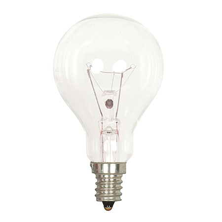 Satco 40 W A15 A-Line Incandescent Bulb E12 (Candelabra) Soft White 1 pk S2740