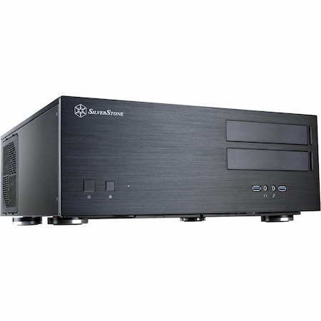 Silverstone Grandia Series GD08B No Power Supply ATX HTPC Case - Black GD08B