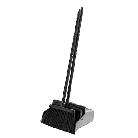Hapco Elmar Lobby Broom And Dustpan Kit, Black BR051516