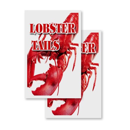 Signmission Lobster Tails, Vinyl Decals Only 24 Inch x 36 Inch, Vinyl Decal, 2PK DSB-2436-2PACK-Lobster Tails