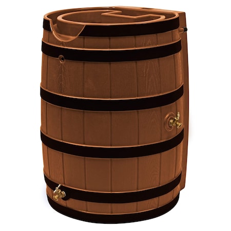 Good Ideas Rain Wizard 65 Gallon Rain Barrel With Darkened Ribs - Terra Cotta RW65-DR-TC