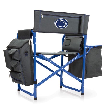 Picnic Time Family Of Brands NCAA Penn State Nittany Lions Fusion Camping Chair with Side Table and Soft Cooler 807-00-639-494-0