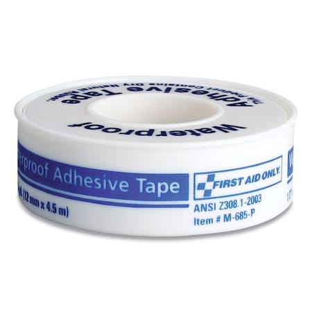 First Aid Only Waterproof-Adhesive Medical Tape with Dispenser, Acrylic, 1in x 15 ft, White 730015