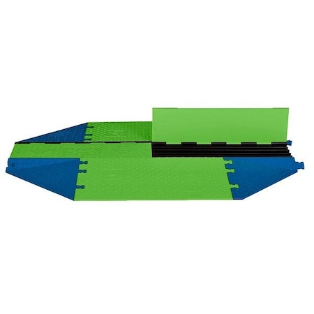 Checkers Hi-Viz Cable Protector, 1-7/8 in H, 75.38 in L, 51-1/4 in W, 5 Channel, Urethane WSA-125-KIT2FLG