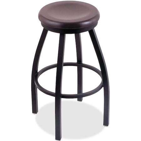Holland Bar Stool Co 30" Swivel Bar Stool, Black Wrinkle, Dark Cherry Maple Seat 80230BWDCMpl