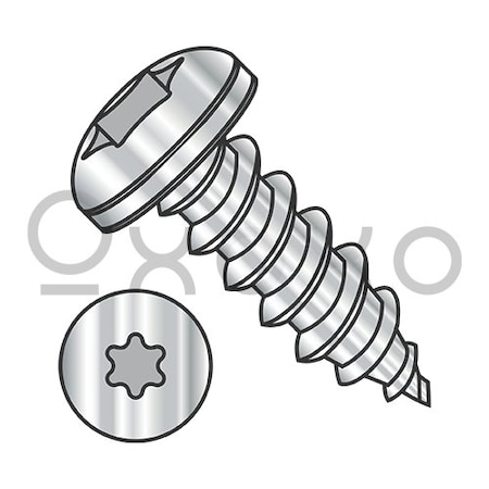 8-15X1/2 Six Lobe Pan Self Tapping Screw Type A Fully Threaded 18 8 Stainless Steel, 5000PK