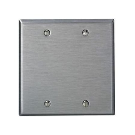 Leviton Wall Plate, Blank, Stainless Steel 84025
