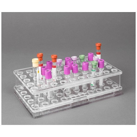 Poltex Blood Tube Carrier Rack, 2 1/2 in H, PETG BLDTUBE50