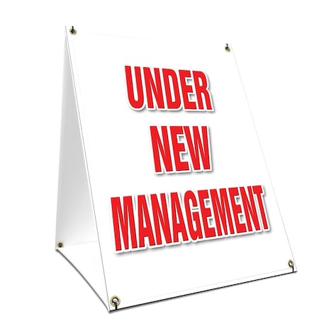 Signmission Under New Management, 36 Inch x 24 Inch A-frame Yard Sign, Plastic Sign SBC-2436-Under New Management