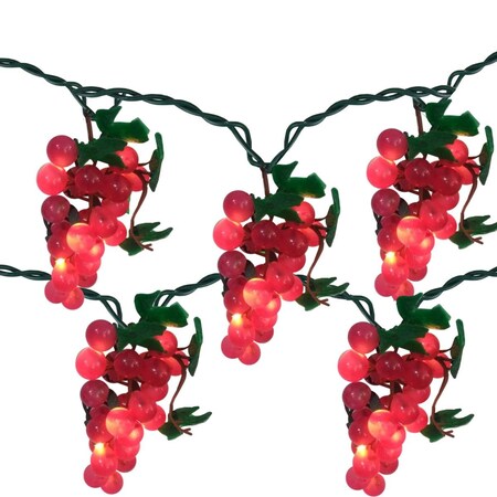 Go-Go Red Grape Summer Patio Light Set - 5 Clusters 35 Lights GO2097470