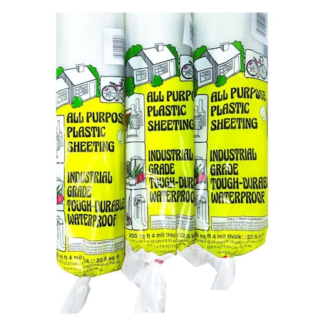 Grip Tight Tools Plastic Drop Cloth 10' x 25', 4 Mil DCL04