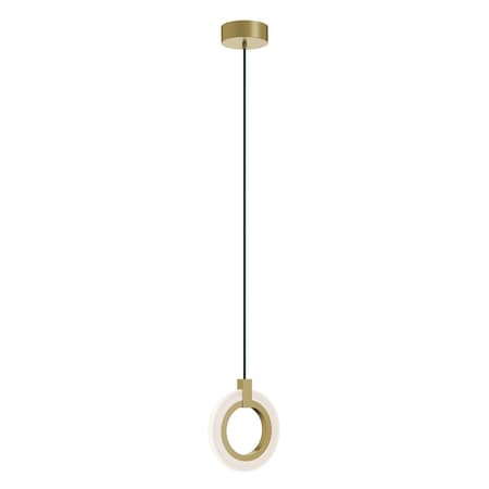 Afx Halo 8in LED Pendant Light, Light Antique Brass HLOP08LAJUDLB