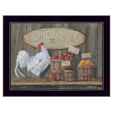 Homeroots Home Grown 1 Black Framed Print Wall Art 415857