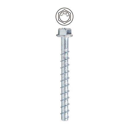 Dottie 1/4in x 3in Hex Head Concrete Screw Bolt, 100PK CSB14300
