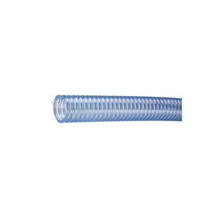 Kuriyama WE Series 2 in. ID and 60 ft Food Grade PVC Material Handling Hose with Grounding Wire WE200X60