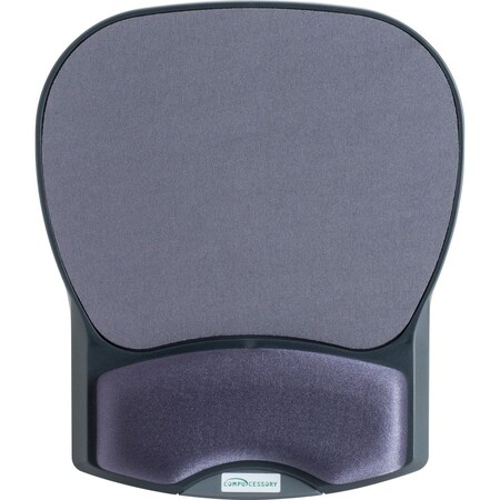 Compucessory Mouse Pad, w/ Gel Wrist Rest, 8-7/10"x10-1/5"x1-1/5" , Charcoal 55302