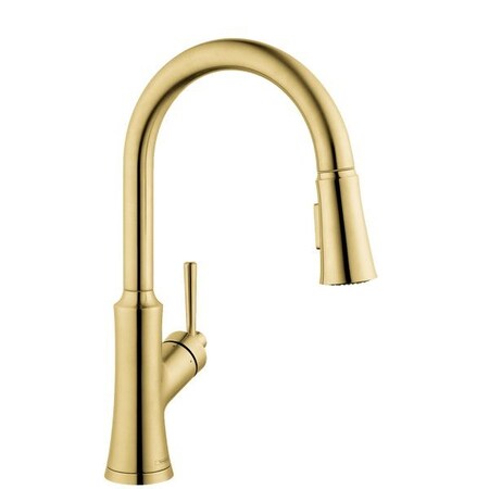 Hansgrohe Joleena HighArc Kitchen Faucet, 2-Spray Pull-Down, 1.75 GPM in Brushed Gold Optic 04793250