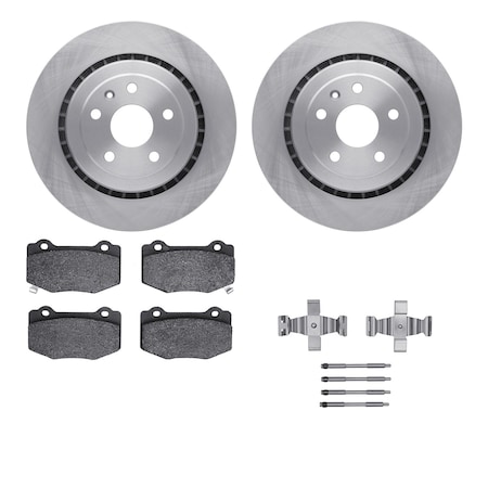 Dynamic Friction Co DFC Brake Rotor with 5000 Brake Pads and Hardware Kit 6512-47315