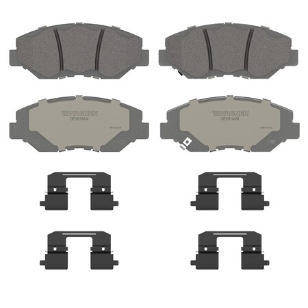 Wagner Brake OEX Front Disc Brake Pad Set Premium Semi - Met, OEX914AM