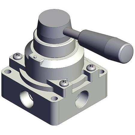 Smc Hand Valve, Closed, VH, Three-Position VH300-N03