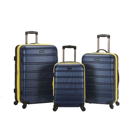 Rockland Melbourne Abs Luggage Suitcase Set, 3PK F160-NAVY