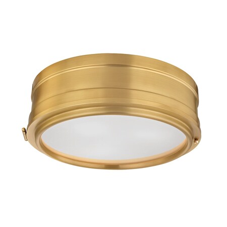 Hudson Valley Lighting Rye 3 Light Flush Mount 14 In. Aged Brass 2314-AGB