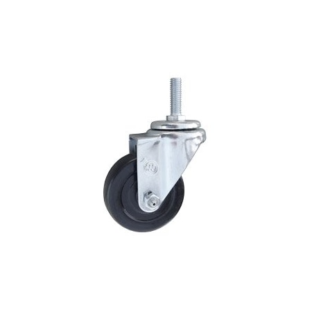 Service Caster 3.5 Inch Hard Rubber Wheel Swivel 12mm Threaded Stem Caster SCC-TS20S3514-HRS-M1215