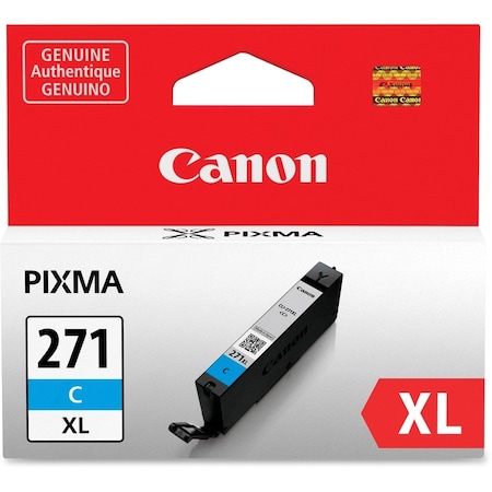 Canon CLI-271 Original High Yield Inkjet Ink Cartridge, Cyan CLI-271XLC
