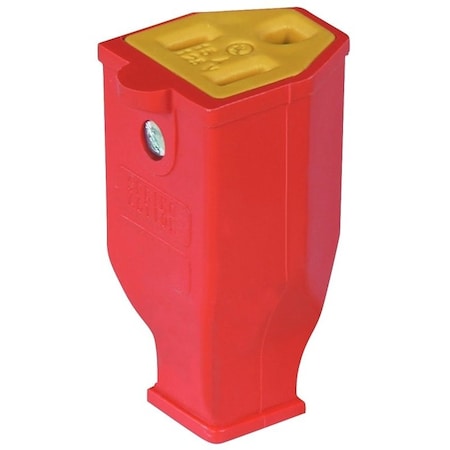 Eaton Wiring Devices Straight Blade Connector, 5-15R, 15 A, 125V AC, 2 Pole, 3 Wire, Screw Terminals, Orange SA9930