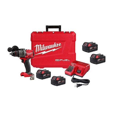 Milwaukee Tool M18 FUEL Drill Kit + M18 RDL XC5.0 2PK 2903-22, 48-11-1852