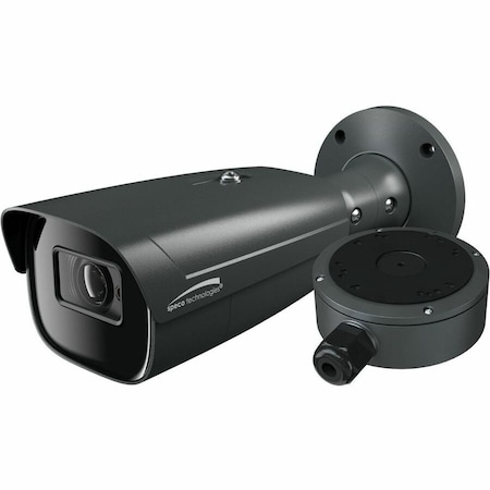 Speco Technologies 8MP Flexible Intensifier AI IP Bullet Camera with Junc Box, 2.8-12mm motorized Lens, Dark Gray, NDAA O8FB1M