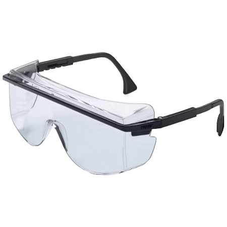 Uvex OTG Rimless Safety Glasses with Gunmetal Temple and Clear Lens with Anti-Scratch Hard Coating S2500