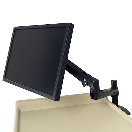 Harloff Medical Cart Monitor Holder with Fully Articulating Ergotron Arm MNT-HLDR