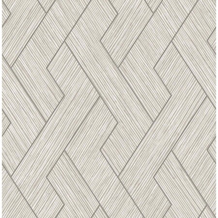 Advantage Ember Light Grey Geometric Basketweave Wallpaper 4125-26728
