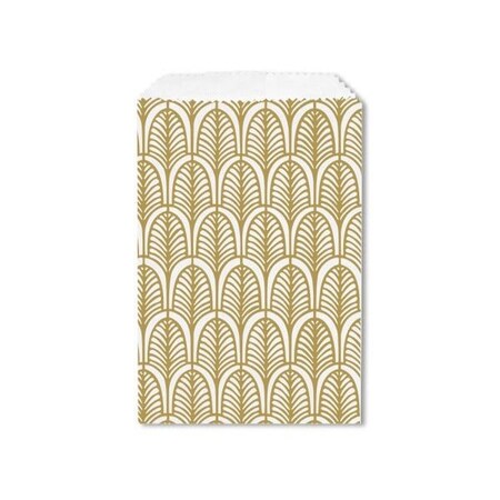 Nashville Wraps Nouveau Gold Paper Merchandise Bags, 4.75x6.75, 100PK MB0NGM