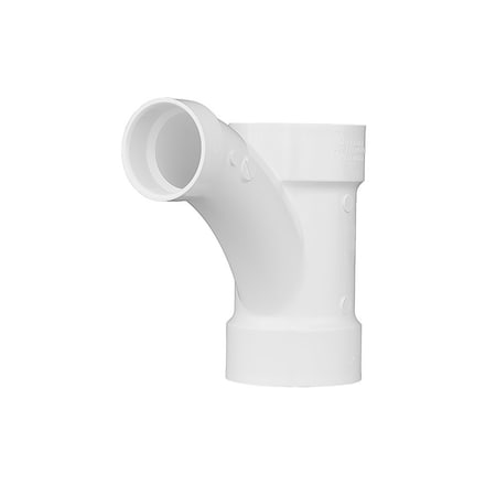 Thrifco Plumbing 2" x 2" x 1-1/2" PVC DWV Combination Wye and 1/8 Bend, Reducing (One Piece) (ALL HUB) 6754320