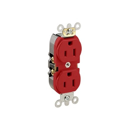Leviton Industrial Series Heavy Duty Grade Duplex Receptacle, 15 Amp, 125 Volt 5262-SR