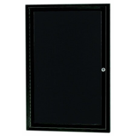 Aarco Illuminated Enclosed Letter Board Directory w/ Bronze Anodized Aluminum Frame, 36''Hx24''W 1 Door ADC3624IBA