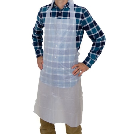 Safety Zone Apron, Polyethylene, White, 28"x46" - Case of 500 DA-AP2846