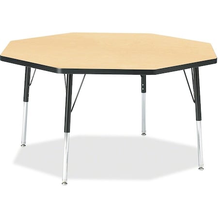 Jonti-Craft Berries Octagon Activity Table, 48 in. x 48 in., E-height, Maple/Black/Black 6428JCE011