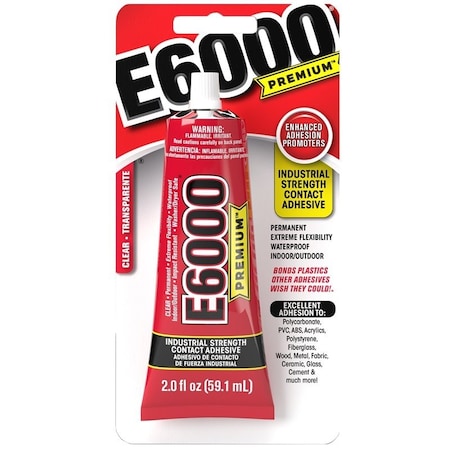Eclectic Products E6000 205201 Contact Adhesive, Clear, 2 fl-oz Tube 205201