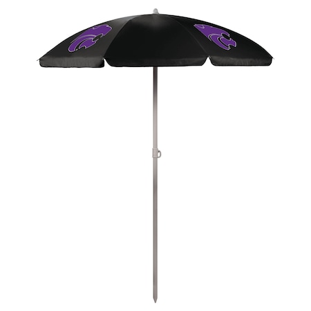 Picnic Time Family Of Brands NCAA Kansas State Wildcats Outdoor Canopy Sunshade Beach Umbrella 5.5' - Small Patio Umbrella 822-00-179-254-0
