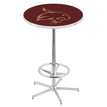 Holland Bar Stool Co 42" Chrome Texas State Pub Table, 36" dia. Top L216C4236TexsSt