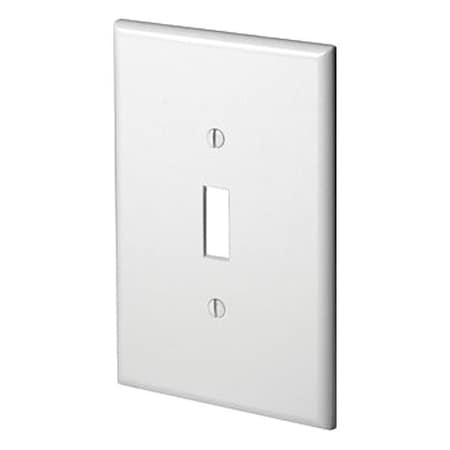 Leviton Wall Plate, Toggle, White, Plastic 88101