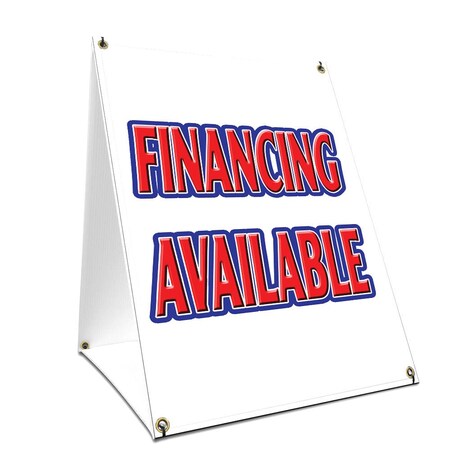 Signmission Financing Available, 24 Inch x 18 Inch A-frame Yard Sign, Plastic Sign SBC-1824-Financing Available