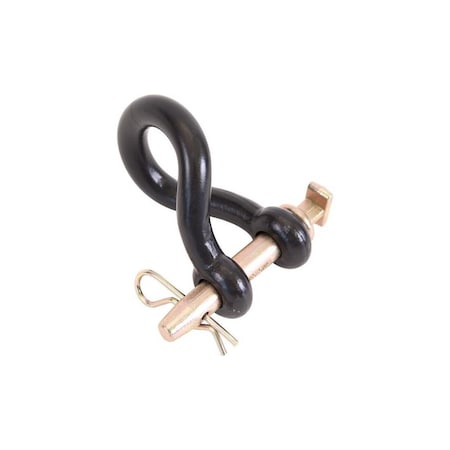Koch Industries Twisted Clevis, 3/4 in, 12000 lb Working Load, 3-1/2 x 1-5/16 in L Usable, Powder-Coated Black 4004503/M8234