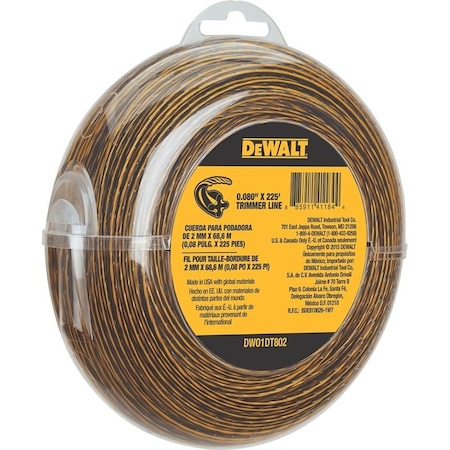 Black & Decker .080 X 225 FT TRIMMER LINE YL DWO1DT802