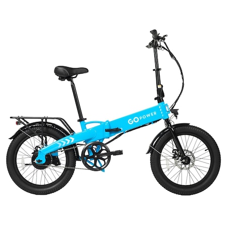 Gopowerbike GoVolt Folding Electric Bike, 20", 500W, 20mph, 45+ Mile Range, Blue GR5BLU